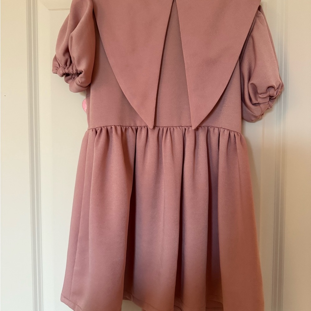 Pink satin girl dress